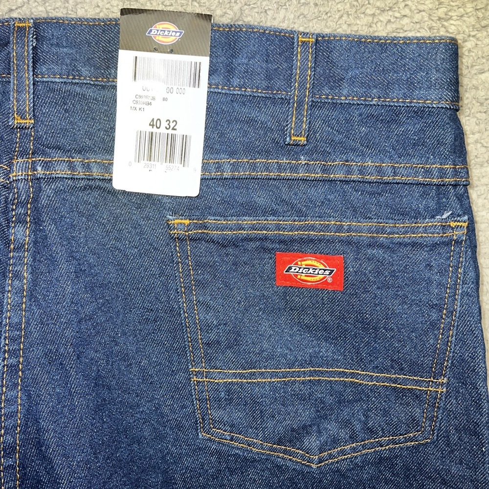 NWT Dickies Industrial Jeans Men's Size 40x32 Blue Denim Work Pants Occupational - Picture 4 of 9